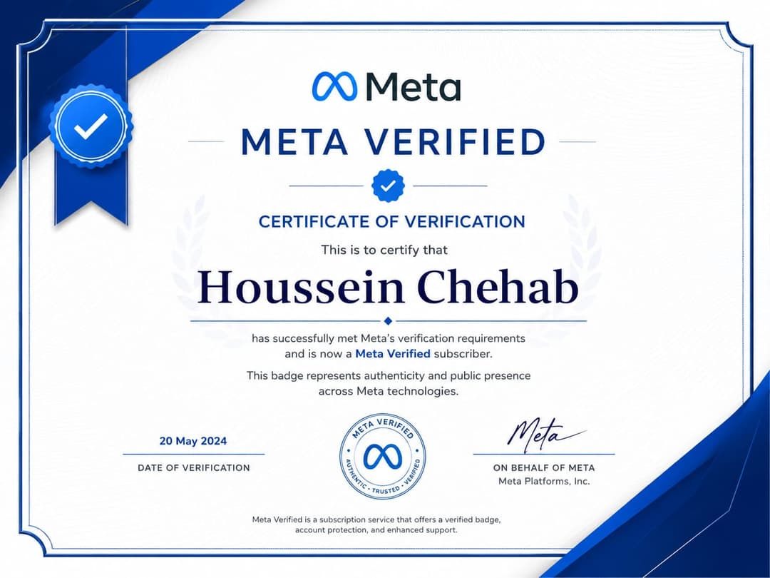 Meta Business Partner certificate