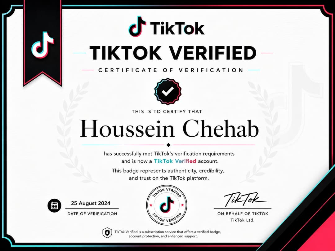 TikTok Marketing Partner certificate